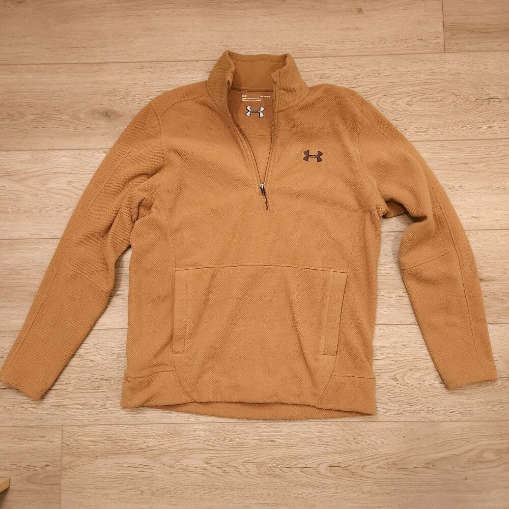 Men's UA OffGrid Fleece Solid 1/4 Zip, Brown, MD